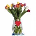 florero 14 tulipanes